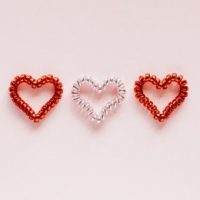 3 hearts 2 the same 1 different to illustrate appreciating differences